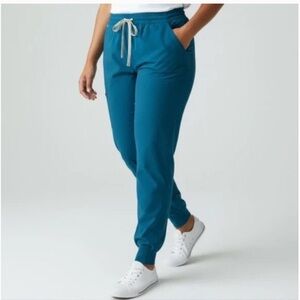 FIGS Zamora Jogger High Waisted Scrub Pants Pacific Blue Size Small NWOT